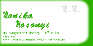 monika mosonyi business card